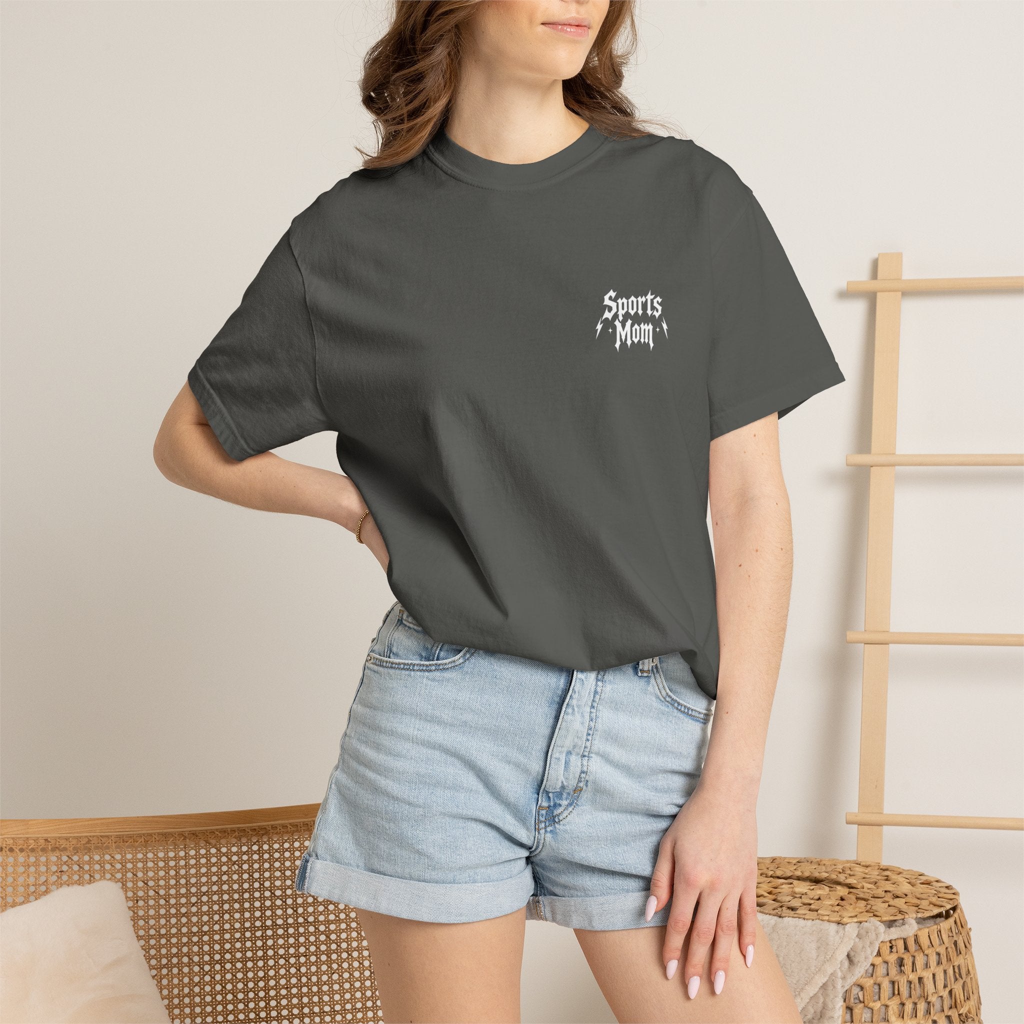Sports Mom graphic T-shirt | 'Sports Mom World Tour' design