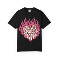 Long Live Sports Moms T-Shirt | Heart Flame Graphic, Athletic Mom Tee