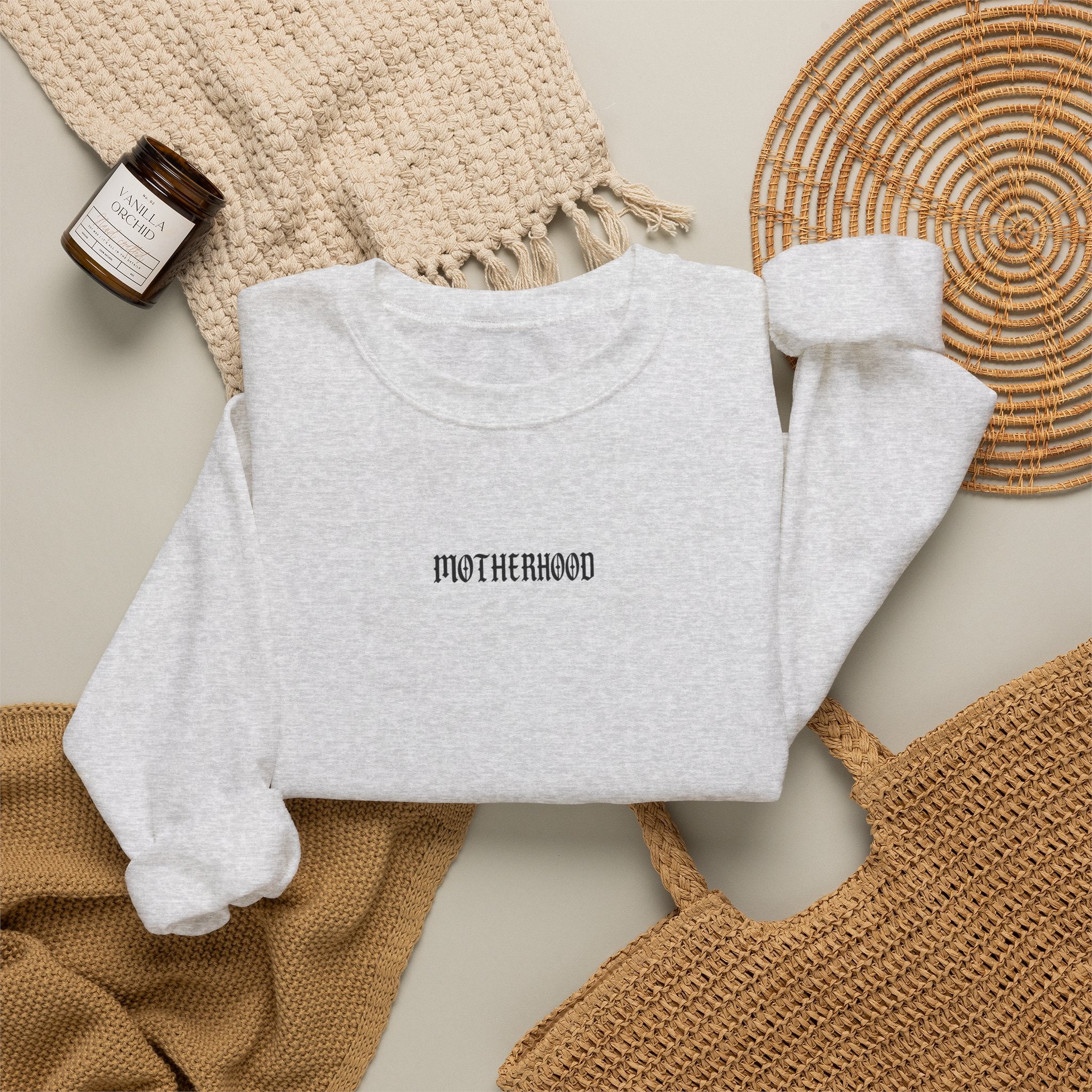 Ain't No Hood Like Motherhood Sweatshirt | Mom Quote Crewneck