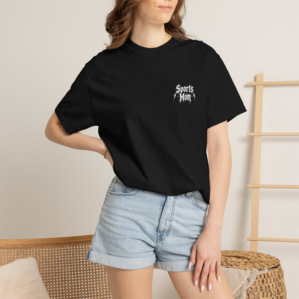 Sports Mom graphic T-shirt | 'Sports Mom World Tour' design