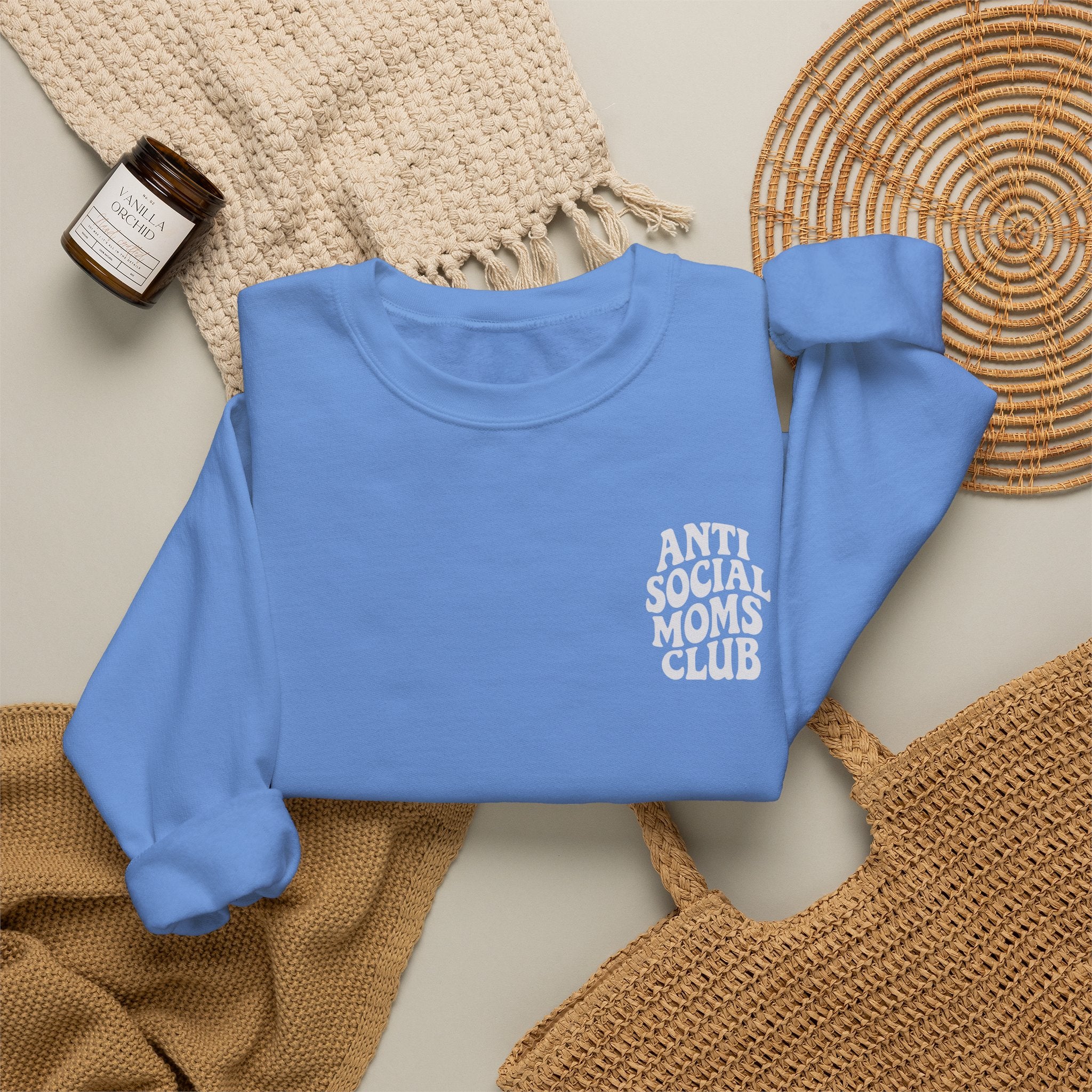 Anti Social Moms Club Sweatshirt | Mom Humor Crewneck Pullover