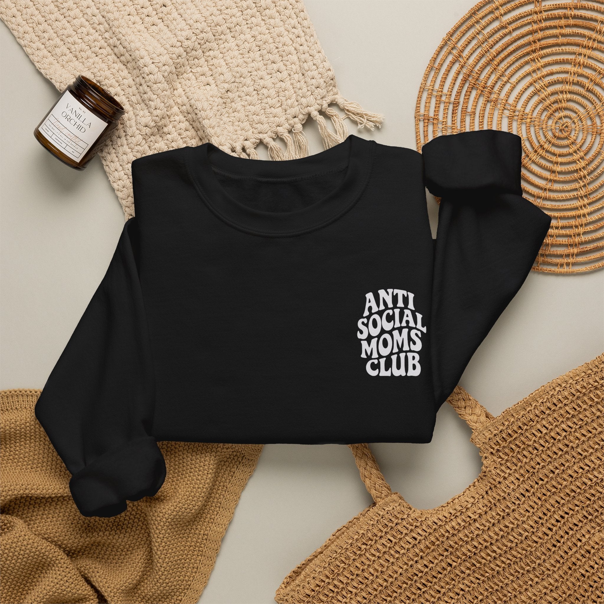 Anti Social Moms Club Sweatshirt | Mom Humor Crewneck Pullover